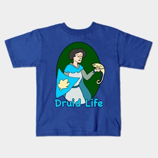 Druid Life Speaking with a Chameleon Kids T-Shirt